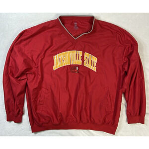 Vintage Jacksonville State Gamecocks NCAA Ka Inc Red Jacket Pockets Logo 90s